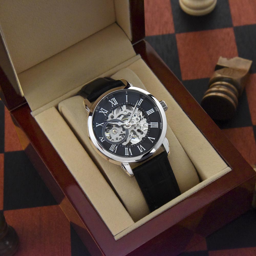 To My Love – Men's Openwork Watch | Luxury Gift from Wife to Husband