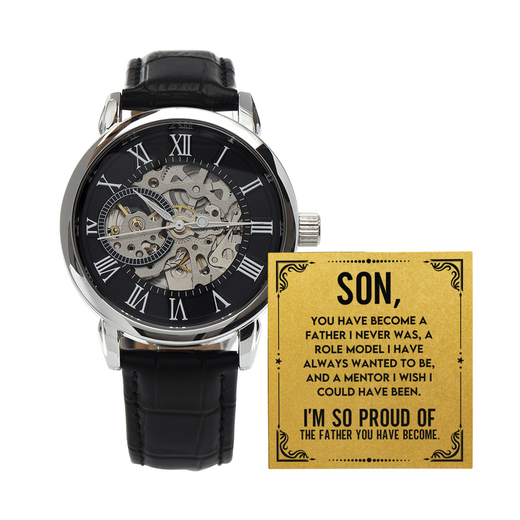 To My Son – Luxury Openwork Watch | I’m So Proud of You Gift