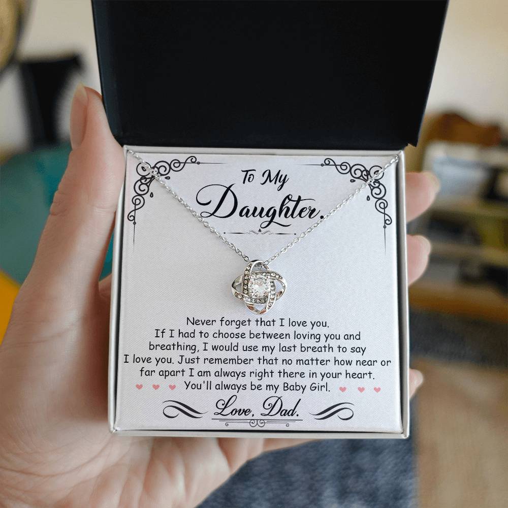 To My Daughter, I'm Always Right Here In Your Heart ~ keepsake gift shown in a gift box