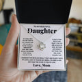 To My Beautiful Daughter, Just Hold This To Feel My Love ~ keepsake gift shown in a gift box