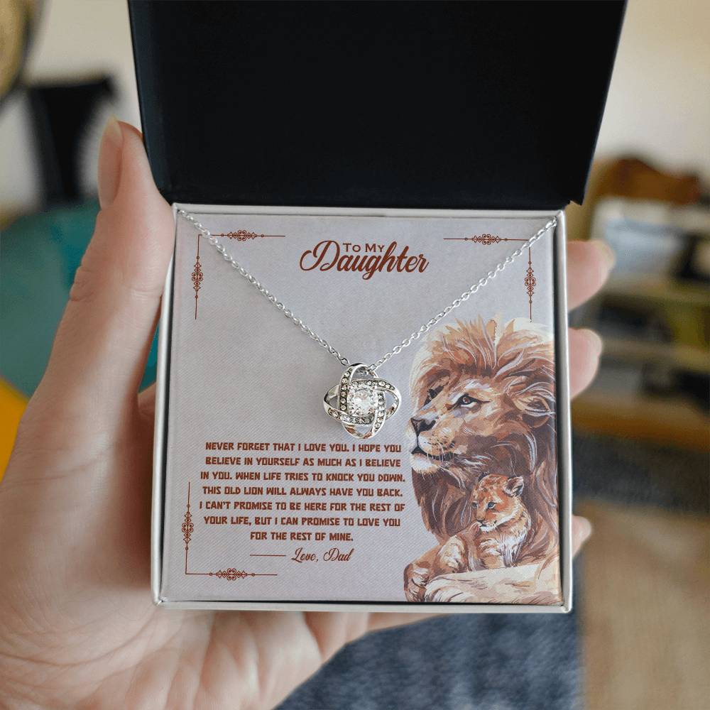 To my beautiful daughter, I promise to love you for the rest of my life ~ keepsake gift shown in a gift box