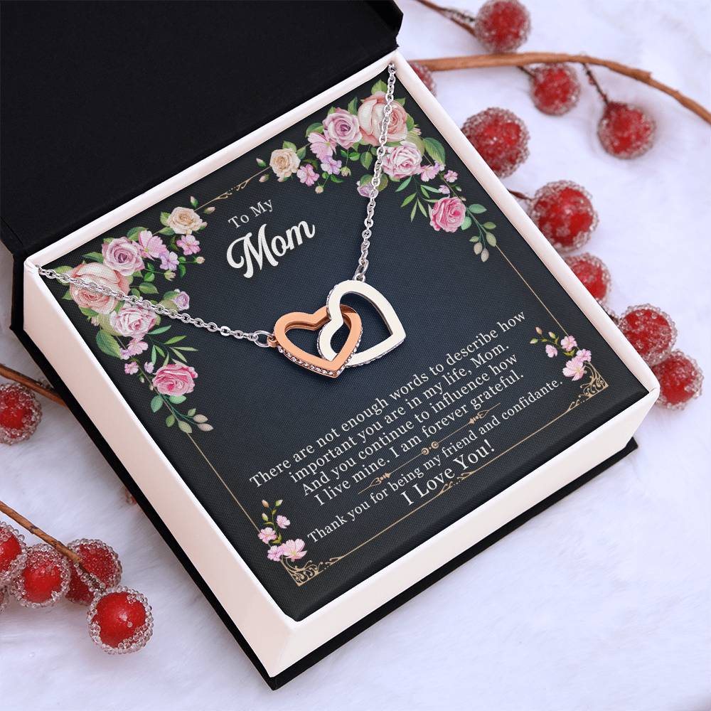To My Mom, Thank You For Being My Friend ~ keepsake gift shown in a gift box