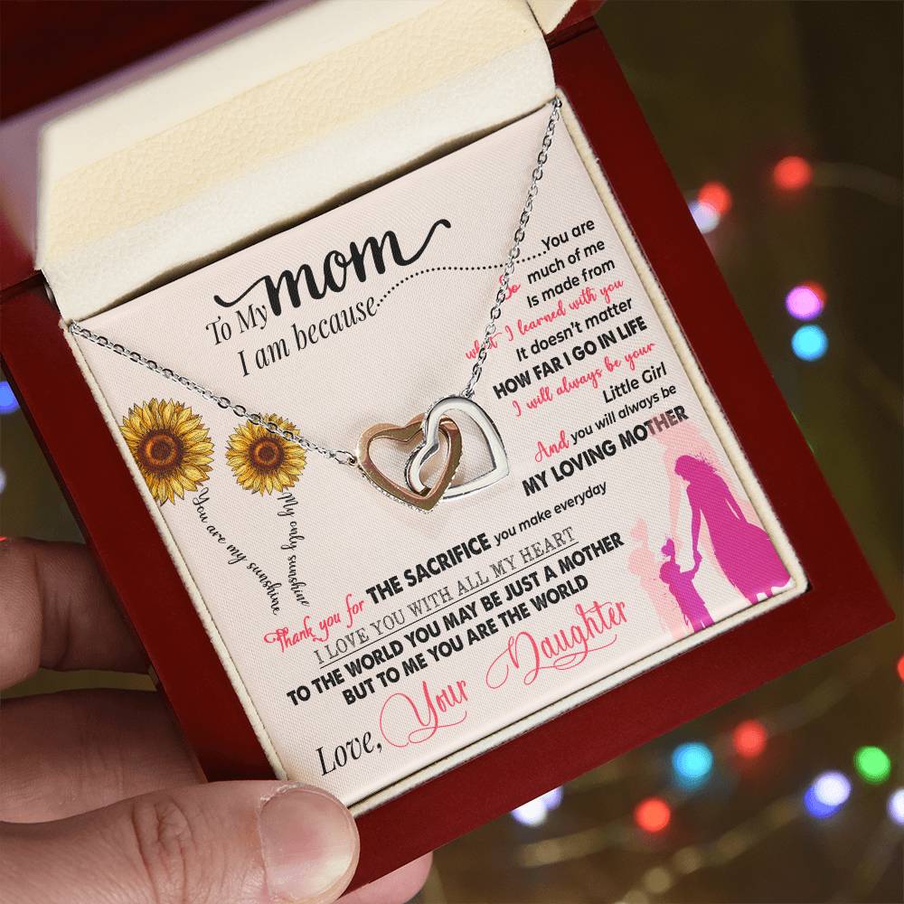 To My Mom, Thank You For Everything ~ keepsake gift shown in a gift box
