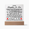 To My Daughter In Law Honor Square Acrylic ~ keepsake gift shown in a gift box