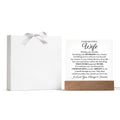 To My Beautiful Wife ~ Lighted Acrylic Plaque with Luxury Gift Box