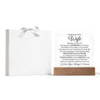 To My Beautiful Wife ~ Lighted Acrylic Plaque with Luxury Gift Box