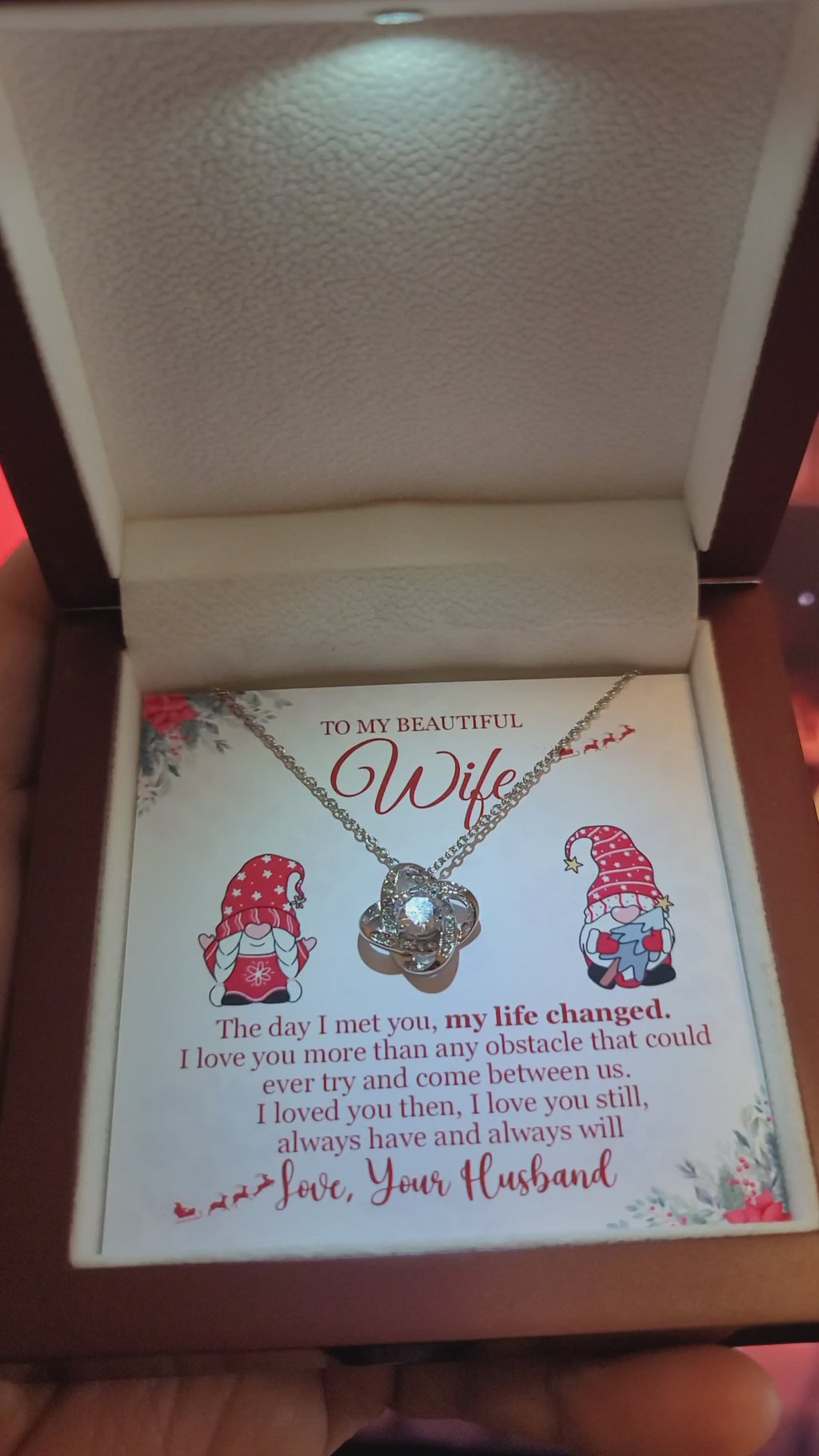 Christmas Gift for Wife ~ Love Knot Necklace ~ The Day I Met You