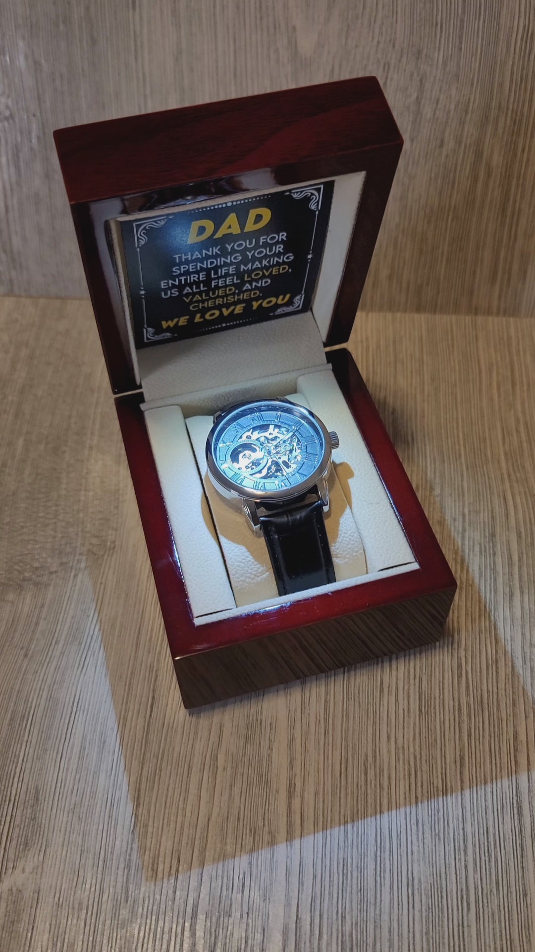 To My Dad – Luxury Openwork Watch | We Love You Gift