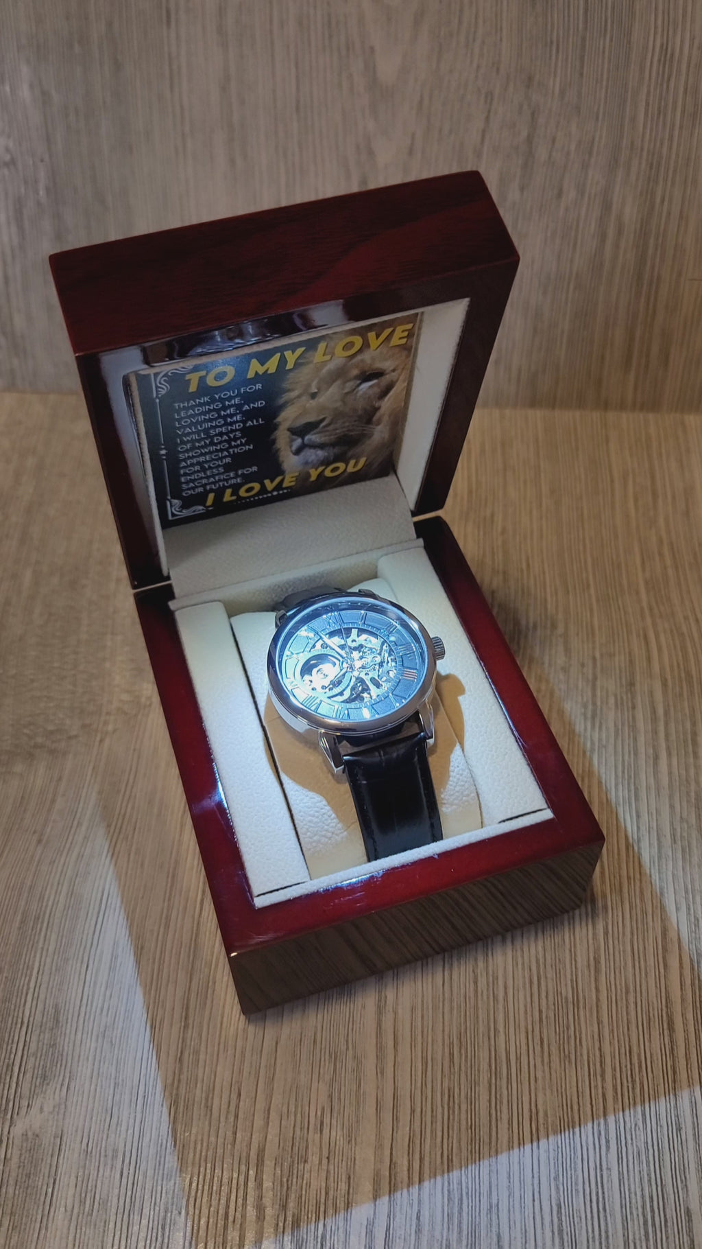 To My Love – Men's Openwork Watch | Luxury Gift from Wife to Husband